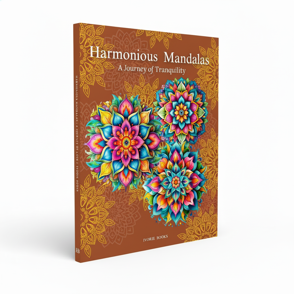 Harmonious Mandalas: A Journey of Tranquility is a calming mandala book created to bring peace, balance, and gentle restoration into your daily routine. Thoughtfully designed with serene patterns, soothing affirmations, and quiet journaling space, this edition offers a soft place to pause, breathe, and reconnect with yourself. Ivorie Books Ivoriebooks.com