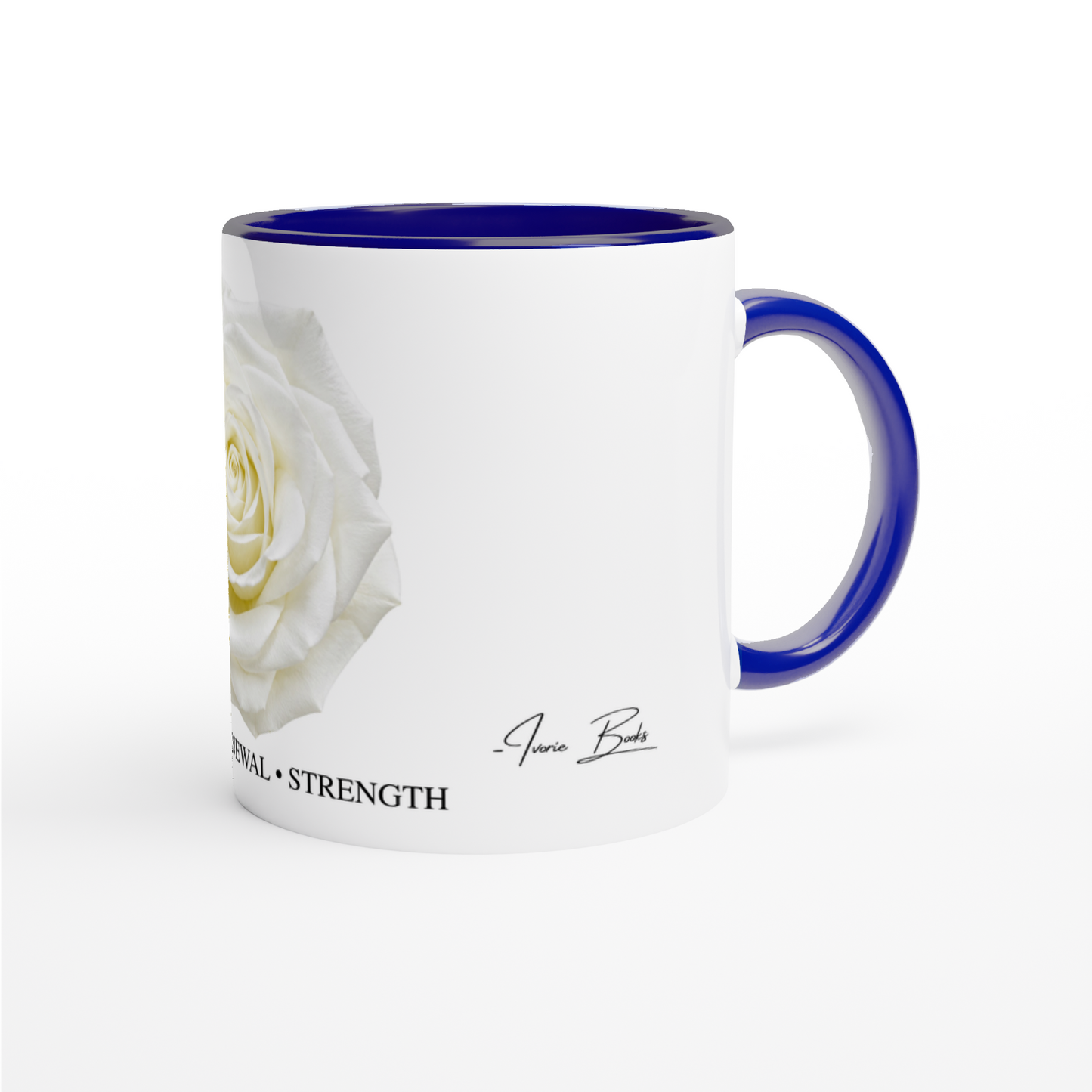White 11oz Ceramic Mug with Color Inside Ceramic
