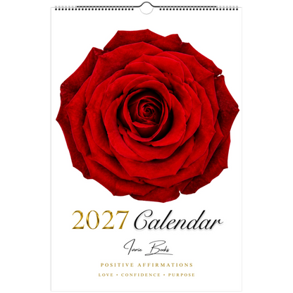 Red Rose 2027 wall calendar by Ivorie Books..