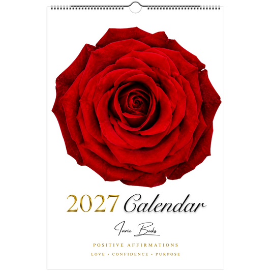 Red Rose 2027 wall calendar by Ivorie Books..