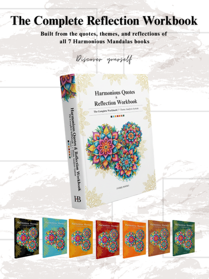 Designed as an extension of the Harmonious Mandalas collection, this workbook shifts the focus from coloring to written interpretation and self-reflection. Decorative mandala borders preserve the visual spirit of the collection while keeping the emphasis on the words, the prompts, and the reader’s personal response. Printed on premium 70 lb paper, this workbook offers a more substantial writing experience for readers who value quality, space, and thoughtful design. This workbook also supports Social Emotion