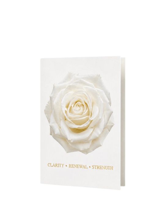 White Rose Gold Foil Inspirational Gift Cards | Pack of 10 (5x7 inches)
