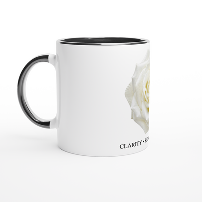 White 11oz Ceramic Mug with Color Inside Ceramic