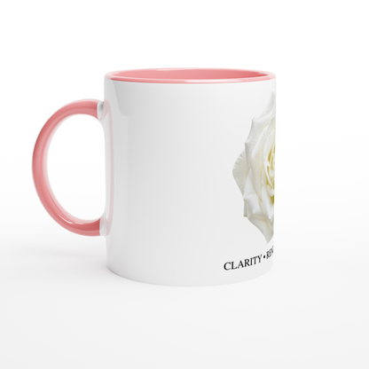 White 11oz Ceramic Mug with Color Inside Ceramic