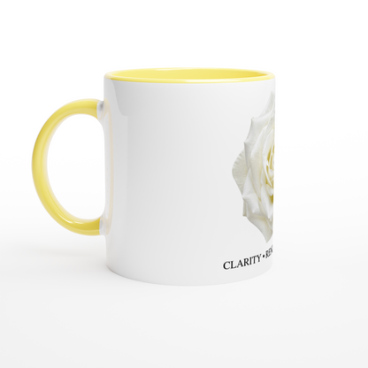 White 11oz Ceramic Mug with Color Inside Ceramic