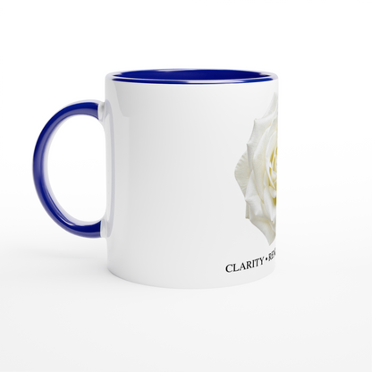 White 11oz Ceramic Mug with Color Inside Ceramic