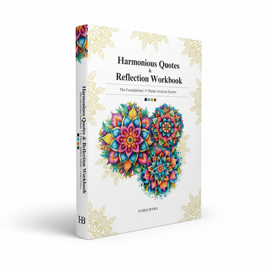 The Foundation is a large-format guided reflection workbook built around four core themes: Reflection, Clarity, Inspiration, and Renewal. Created for readers who want a focused and structured writing experience, this workbook uses carefully selected quotes, guided prompts, and reflective writing space to encourage personal insight, emotional awareness, and deeper self-connection. Ivorie Books ivoriebooks.com