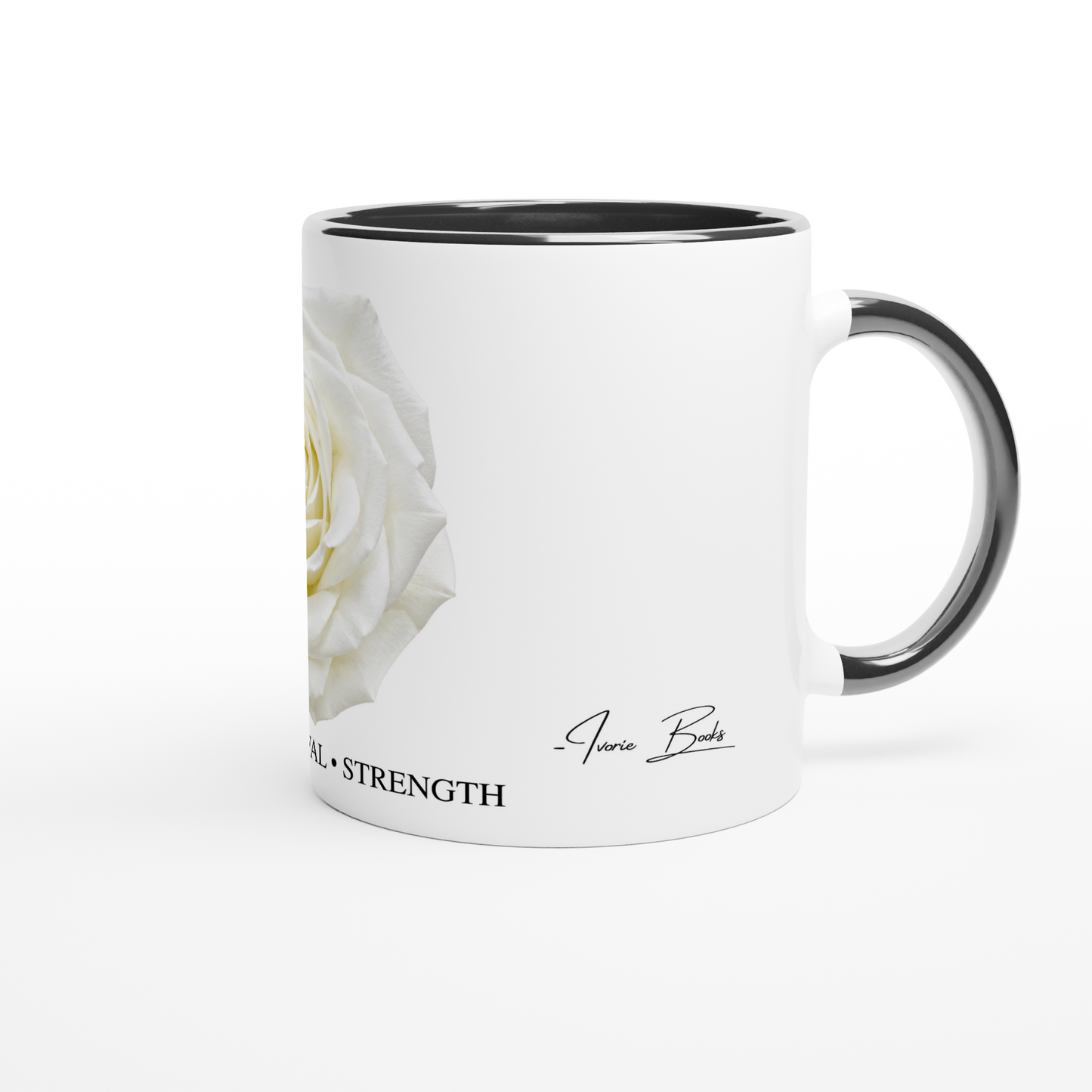 White 11oz Ceramic Mug with Color Inside Ceramic