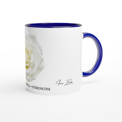 White 11oz Ceramic Mug with Color Inside Ceramic